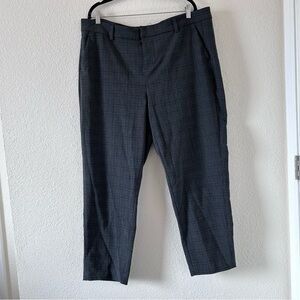 LIVERPOOL Women Dress Pants 16W Gray Glenn Print Stretch Pockets Work Wear